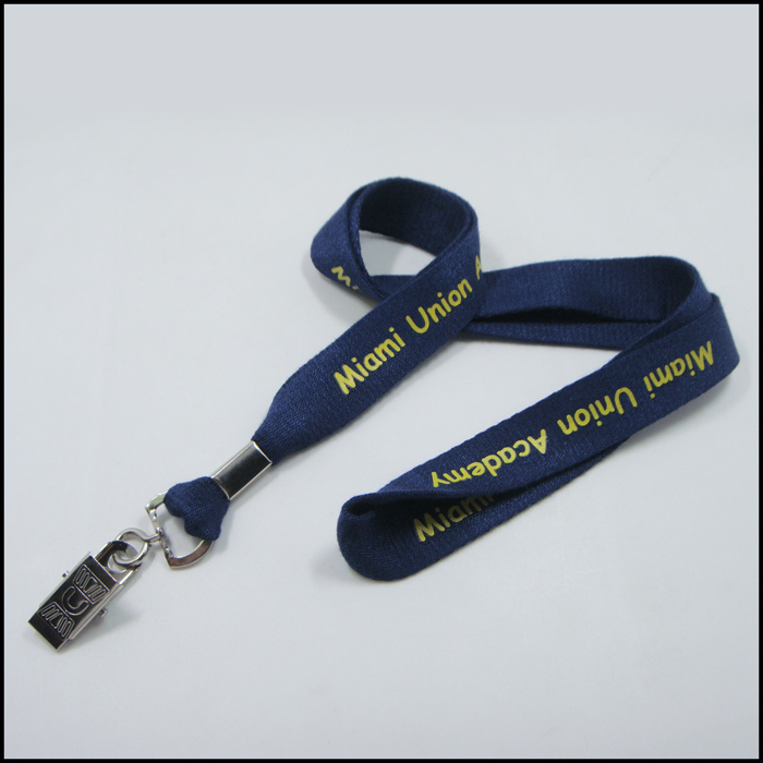 Swivel snap hook for business name card holder Eco friendly bamboo lanyard