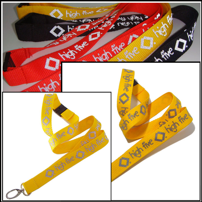 Beautiful reflective ink printing rope certificate hanging reflective lanyard