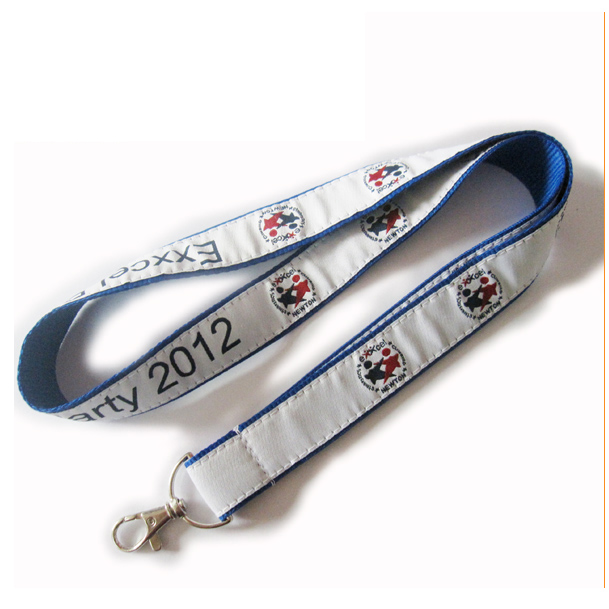 woven custom logo badge holders brands satin lanyard manufacturer