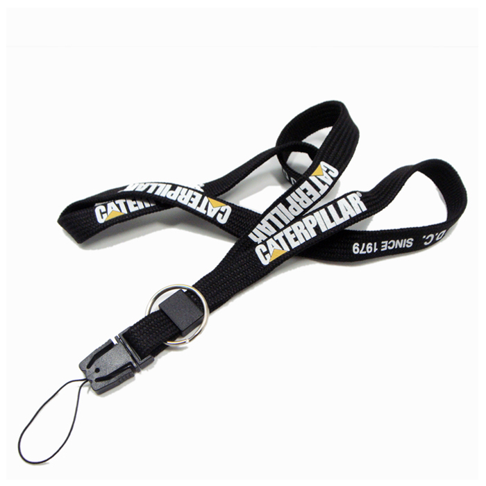 Black narrow brand printing hang rope key holder​ neck strap