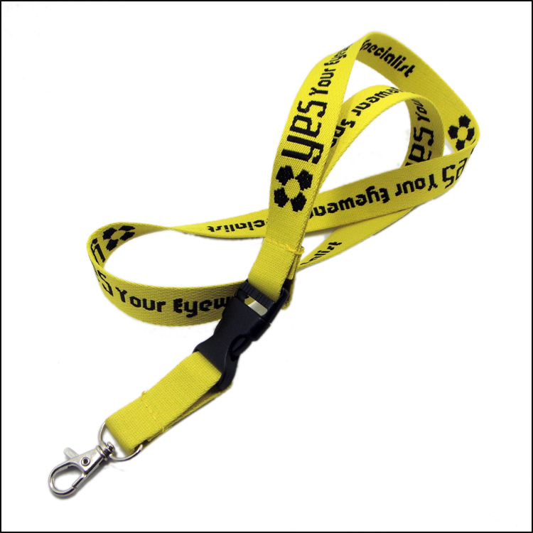 Strong polyester custom neck strap woven custom logo lanyard