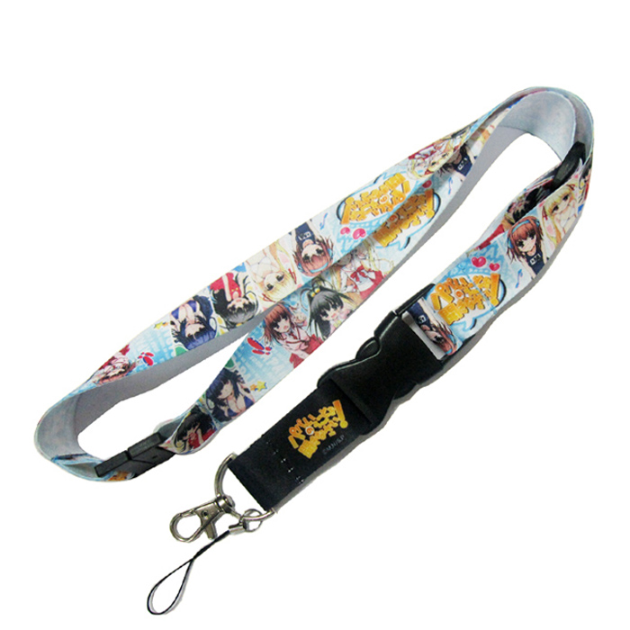 Personalised cell phone string sublimation polyester card holder lanyards