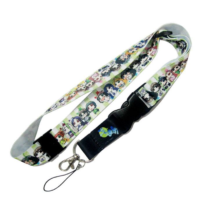 Personalised cell phone string sublimation polyester card holder lanyards