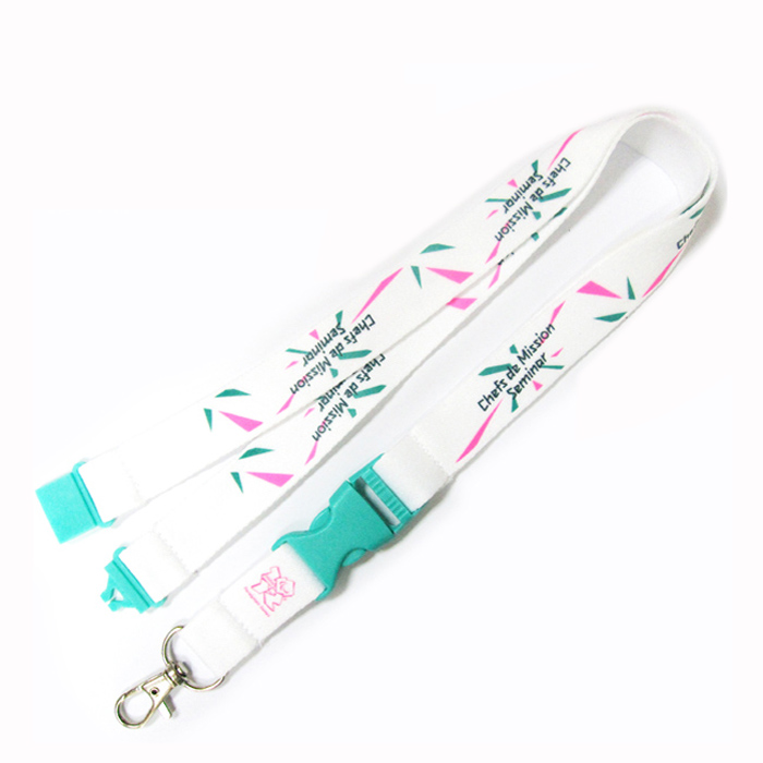 Specialized card name badges imprinted polyester neck lanyard pouches