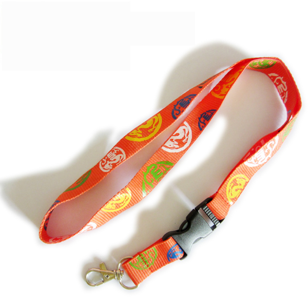 Making badge holders multi colored imprinted polyester neck lanyard