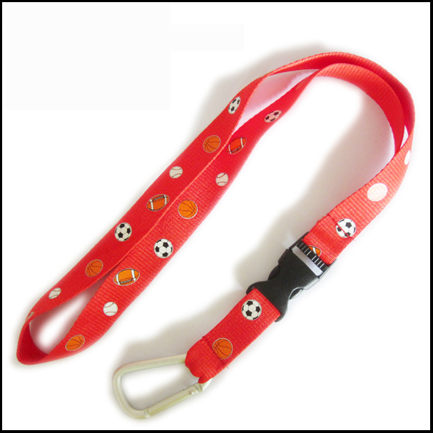 Making badge holders multi colored imprinted polyester neck lanyard