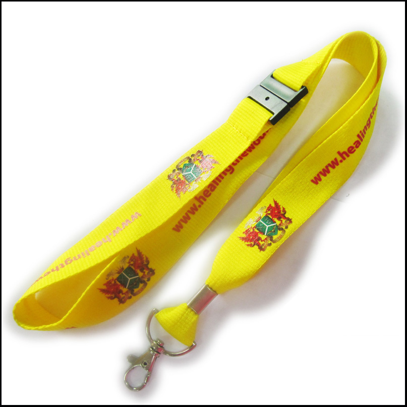 Making badge holders multi colored imprinted polyester neck lanyard