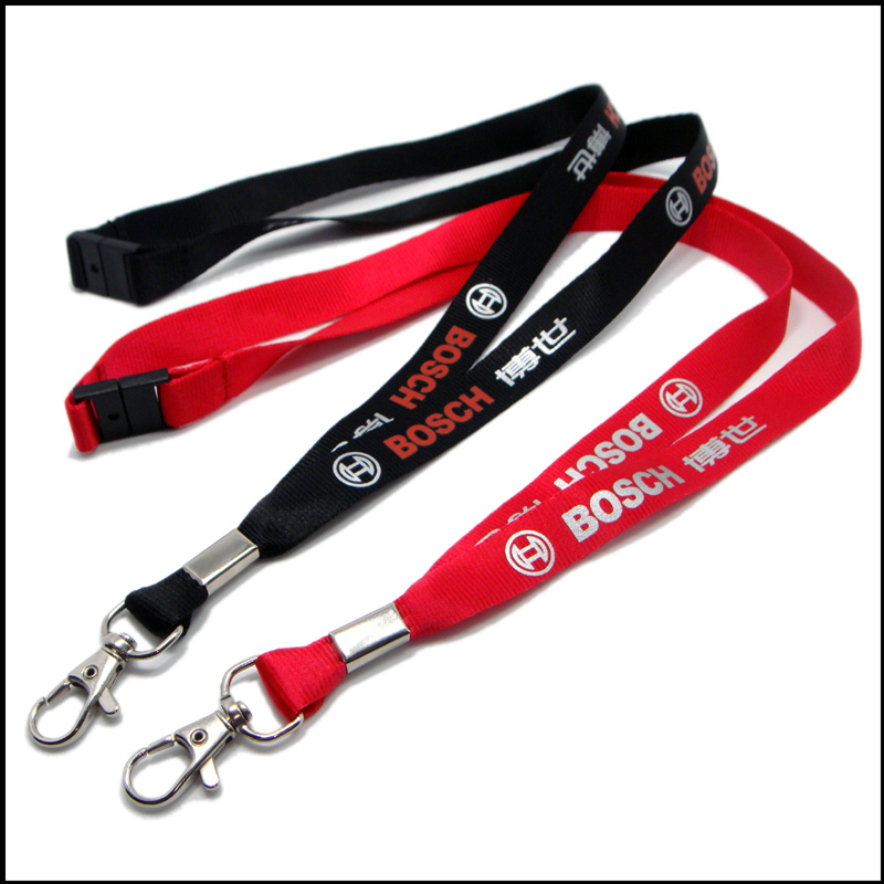 Made key strap design work card badge holder neck nylon lanyards