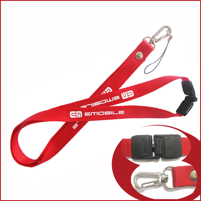 Custom deployment keychain strap rivet connecting nylon lanyard