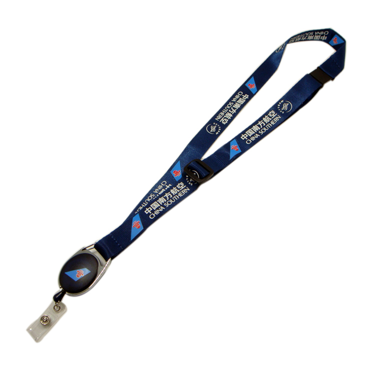 Retractable reel roll name card holder nylon lanyards 