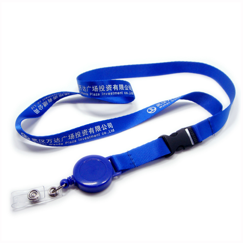 Retractable reel roll name card holder nylon lanyards 