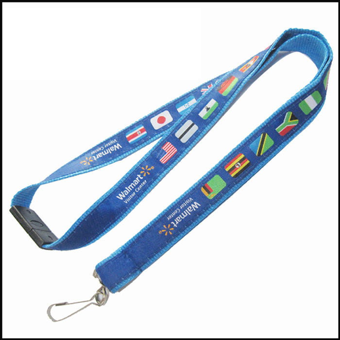 Personalized satin woven custom logo hold Id cards lanyard manufacturer
