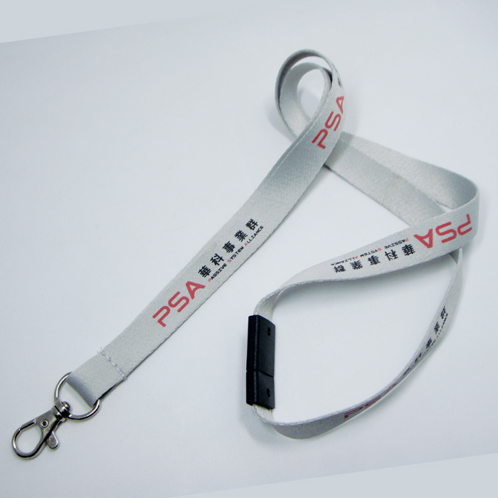 Flat polyester printing logo safety breakaway buckle lanyards