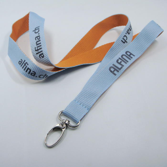 Superior quality factory printing logo different color sides lanyards
