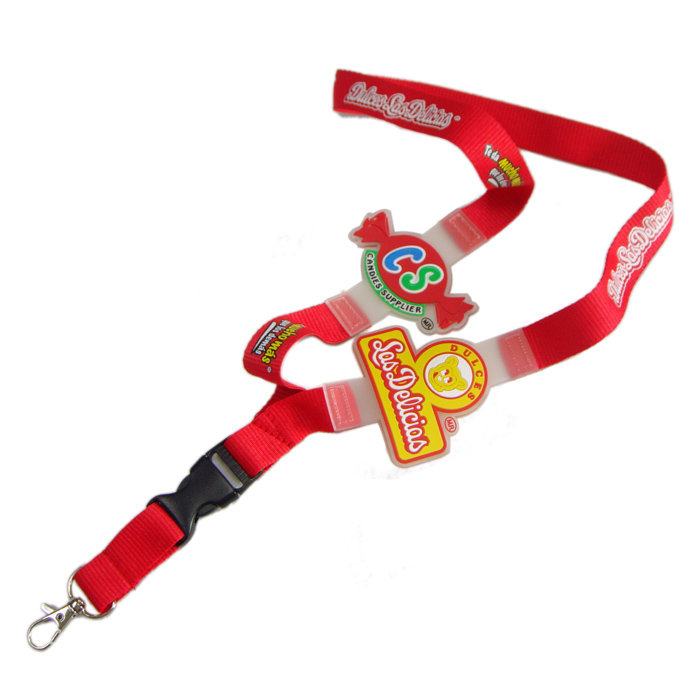 Transparent PVC logo custom color name tag holder lanyards​