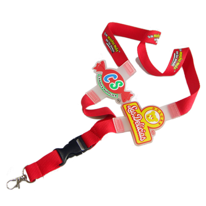 Transparent PVC logo custom color name tag holder lanyards​