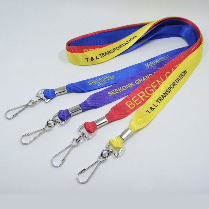 Swivel bulldog clip card badges holder design custom made own logo nylon lanyard