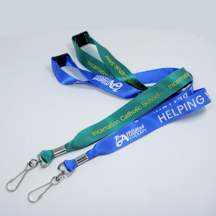 Swivel bulldog clip card badges holder design custom made own logo nylon lanyard