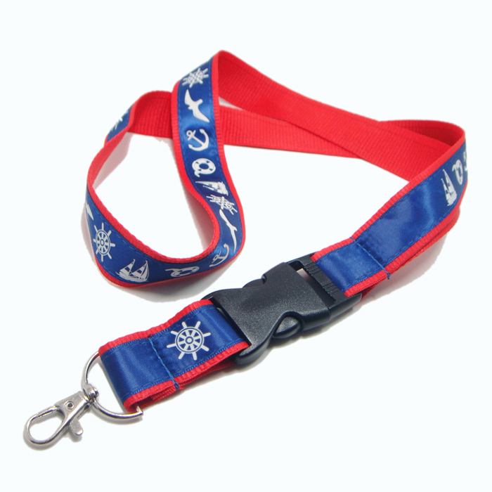 Wholesale ribbon custom design imprinted logo satin lanyard