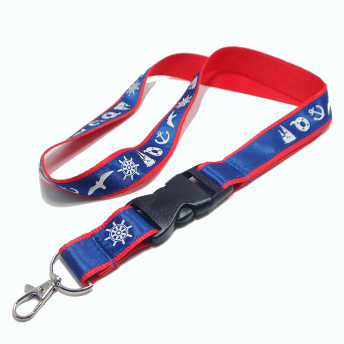 Wholesale ribbon custom design imprinted logo satin lanyard