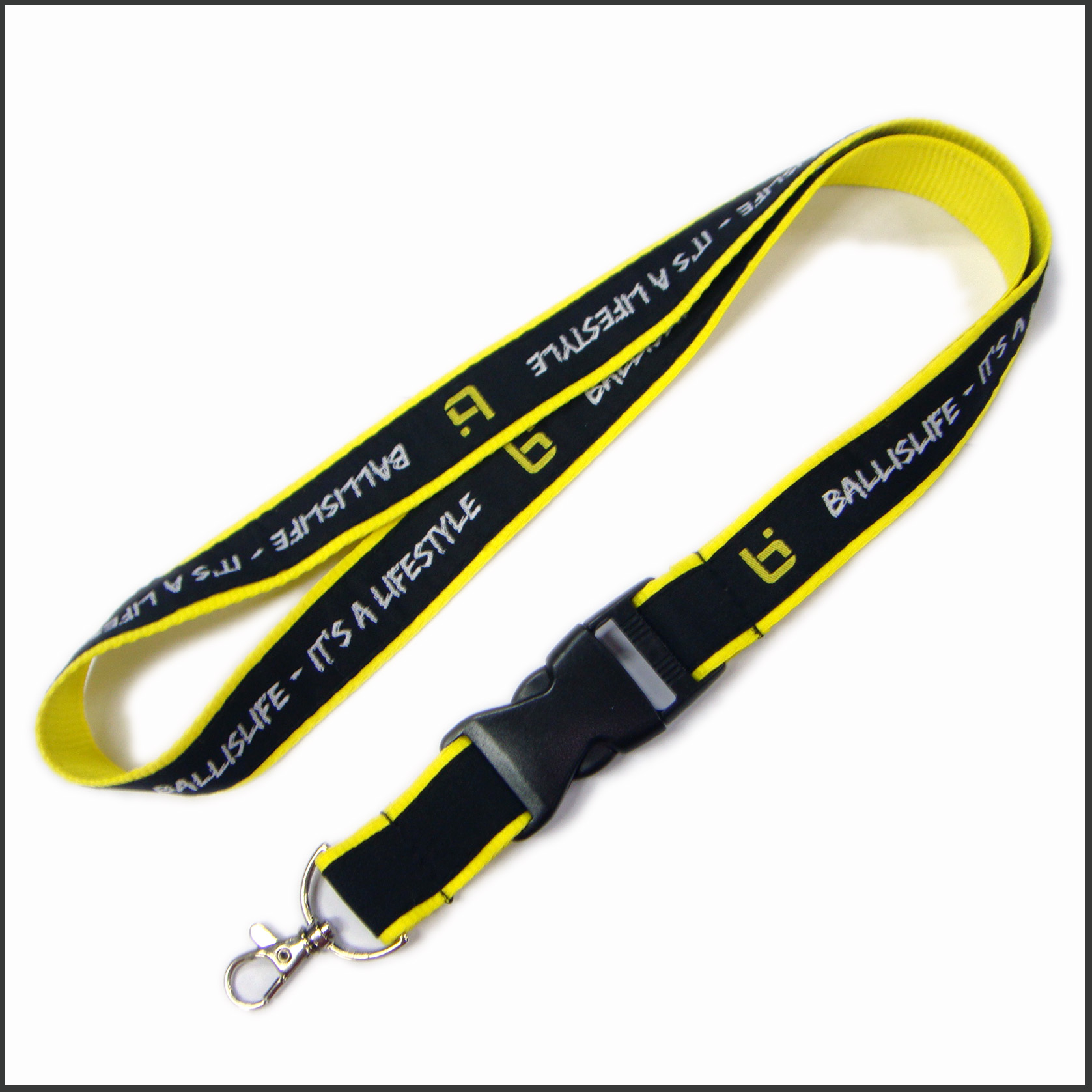 High quality custom badges polyester satin neck lanyard for business adverting