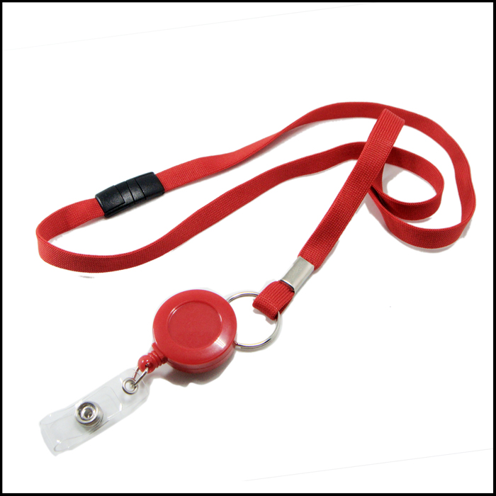 Knitting weave head screen printed logo polyester tubular lanyards 