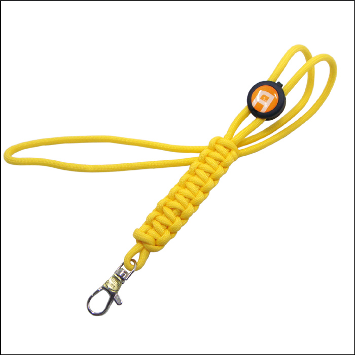 New style handing round paracords woven logo keychain strap