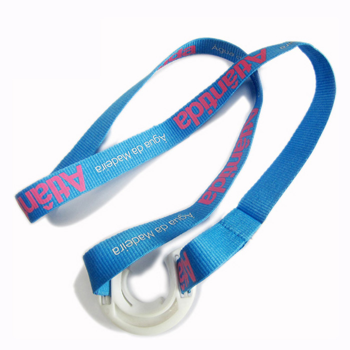 White plastic water bottle holder business gift neck lanyards