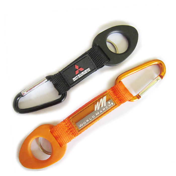 Silicon oval bottle holder custom design logo short straps for pronotional gift