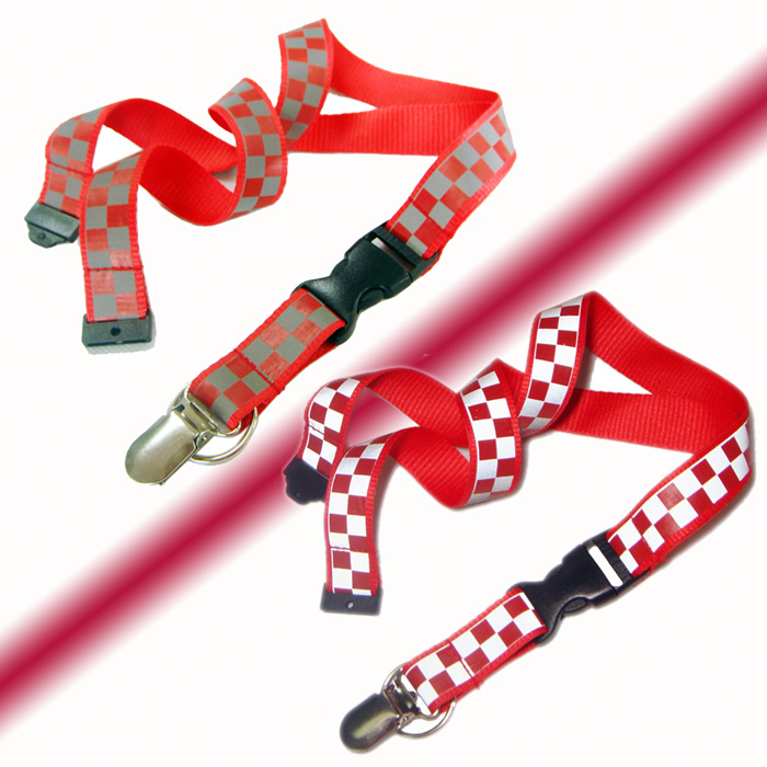 Bulldog clip ID card holder reflective and polyester custom neck lanyards strap