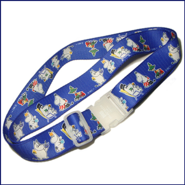 Transparent buckle with logo sublimation logo thick polyester travel suitcase straps