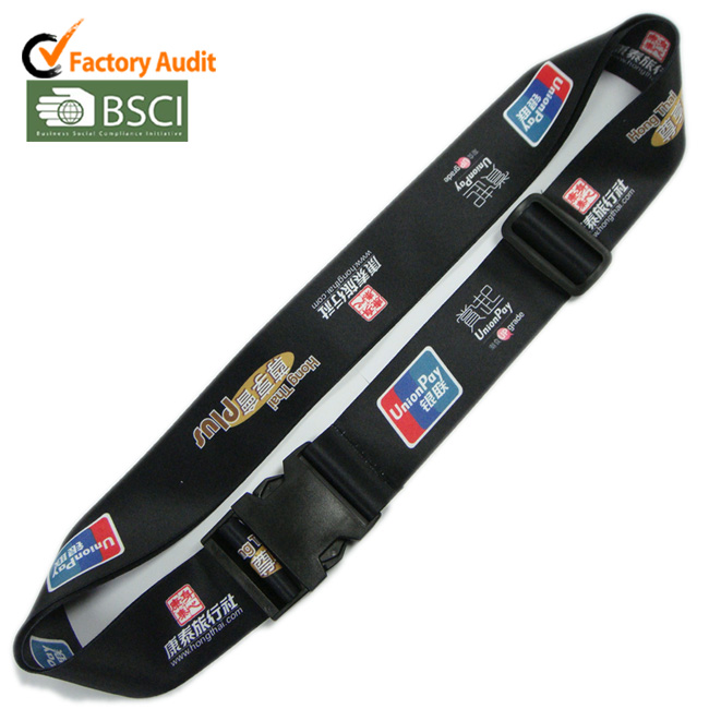 Sublimation logo polyester webbing custom luggage Straps for travel gift