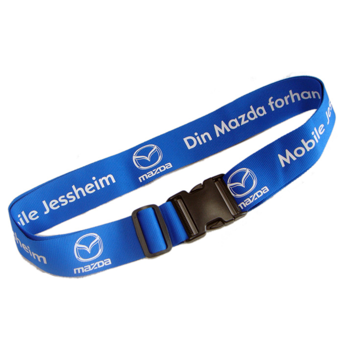 Custom imprinted logo plyester luggage strap go travel