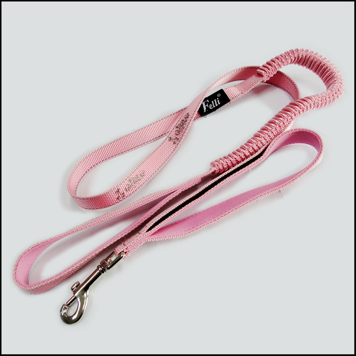 Secure with a glance of the pink elastic top quality pet collar dog leashes