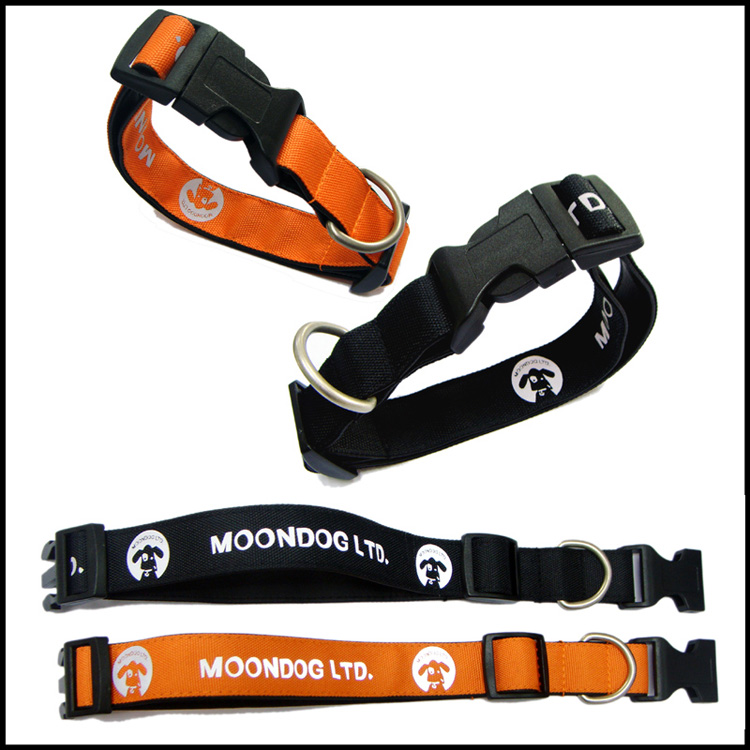 Reflective silk-screen logo jean and leather pet belt walking dog leashes belt and collar