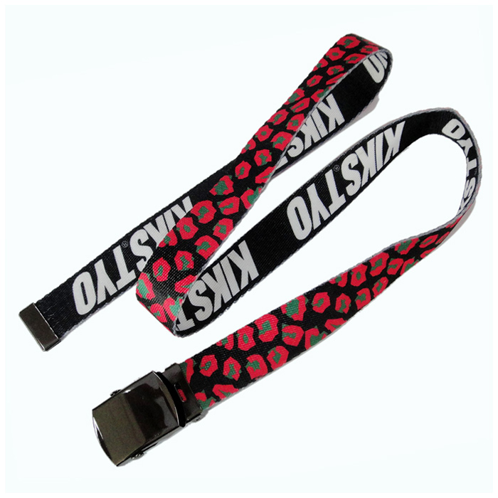 heat-transferred printed custom logo farbic polyester colth Belt