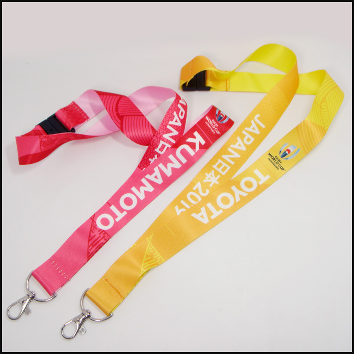 Polyester sublimation cutom design logo activing neck lanyards