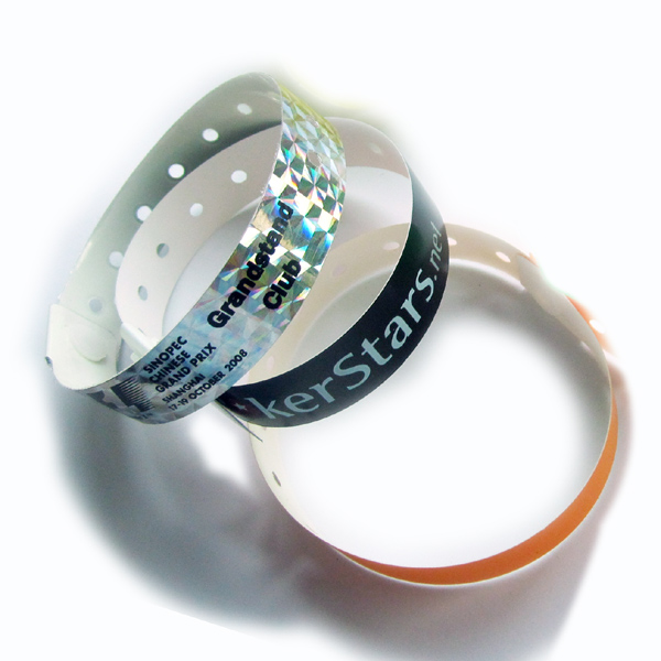 One time vinyl PVC plastic wristband with custom logo breacelets
