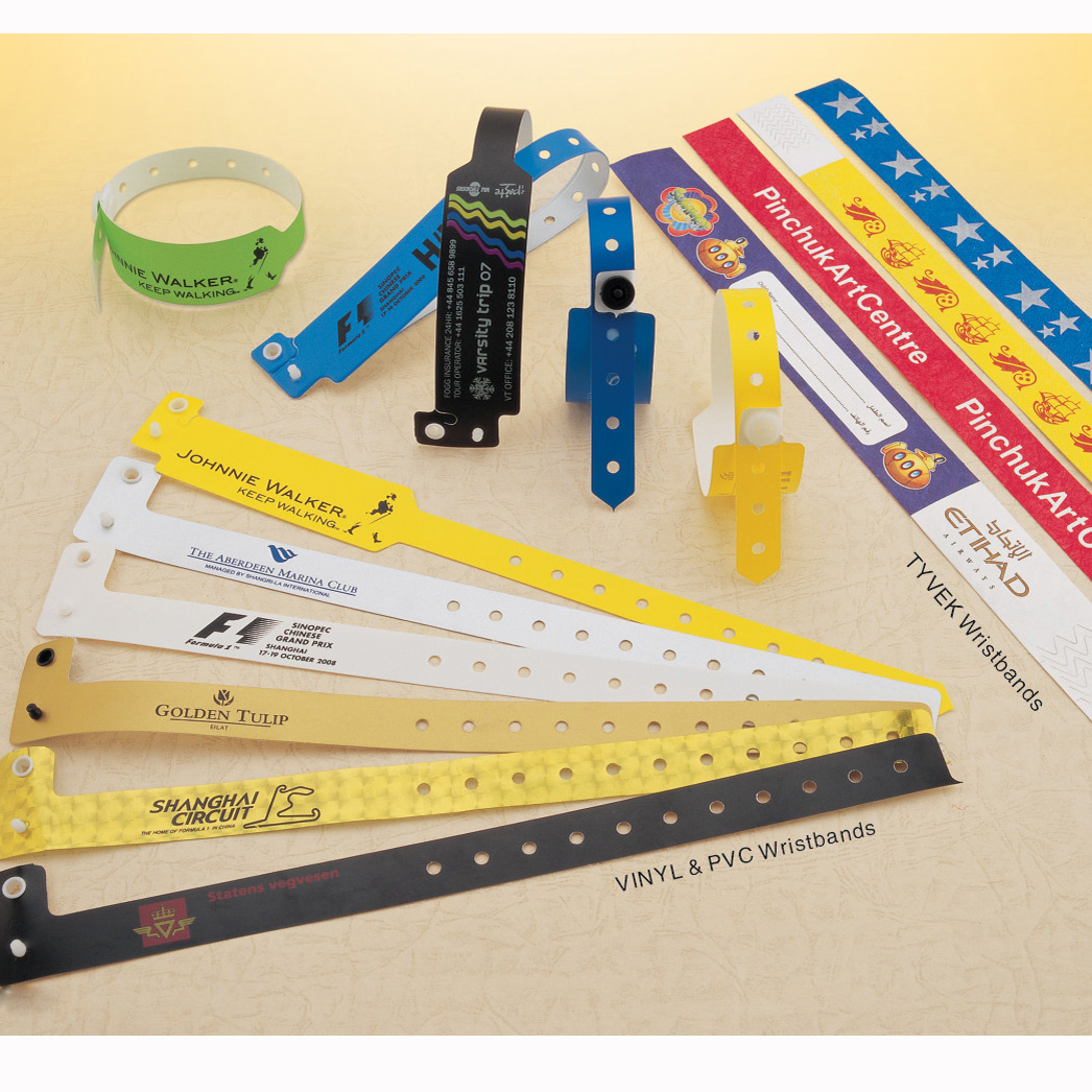 One time vinyl PVC plastic wristband with custom logo breacelets