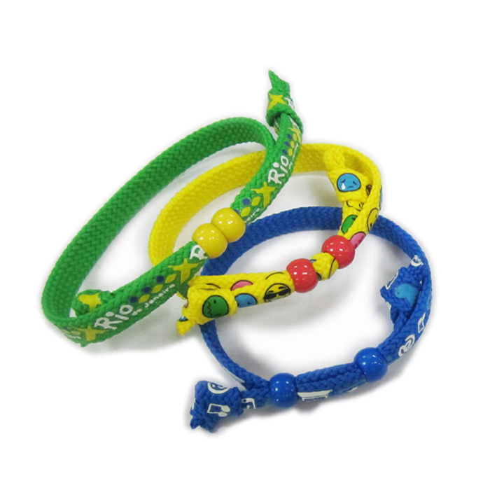 New style polyester imprinted logo wristbands for activity show