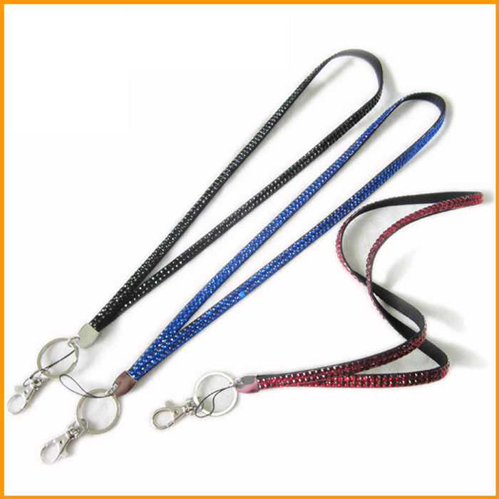 Wholesale colorful Fashion Crystal rhinestone bling Lanyards