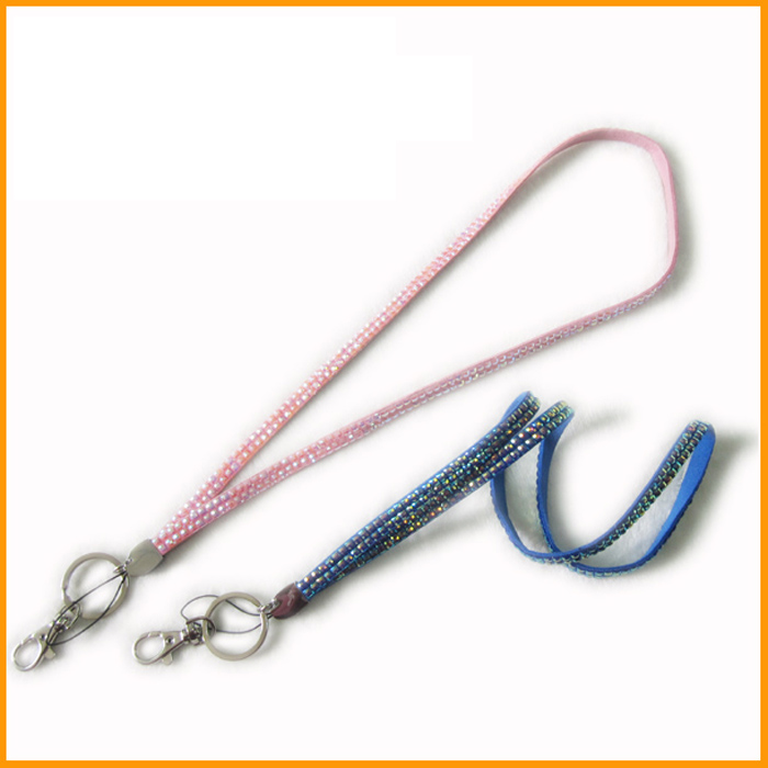 Wholesale colorful Fashion Crystal rhinestone bling Lanyards