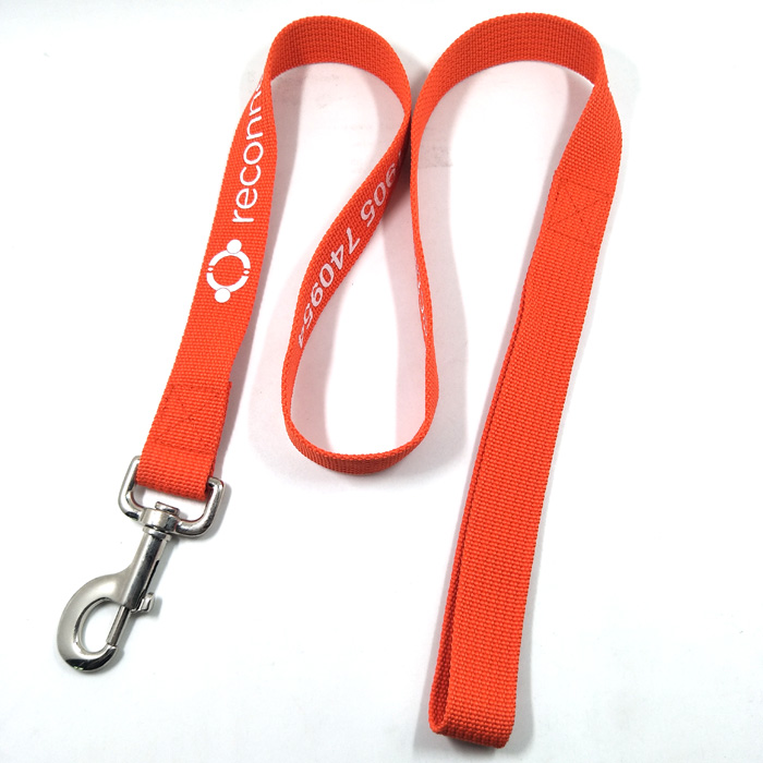 Thick polyester printing custom logo vegan dog leash suppliers