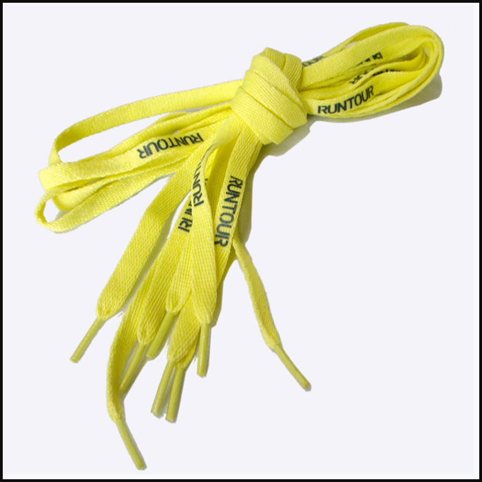 Fashion iridescent colors silk printing logo polyester shoelaces