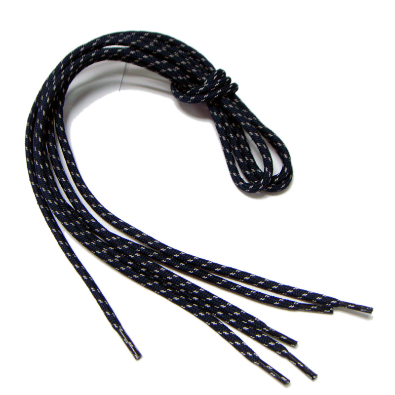 Fashion reflective sneakers round athletic shoe laces sport system