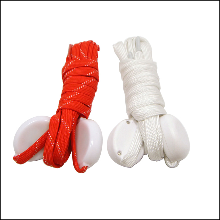 Flashing LED glow in the dark nylon shoelaces with light fiber shoe  laces 