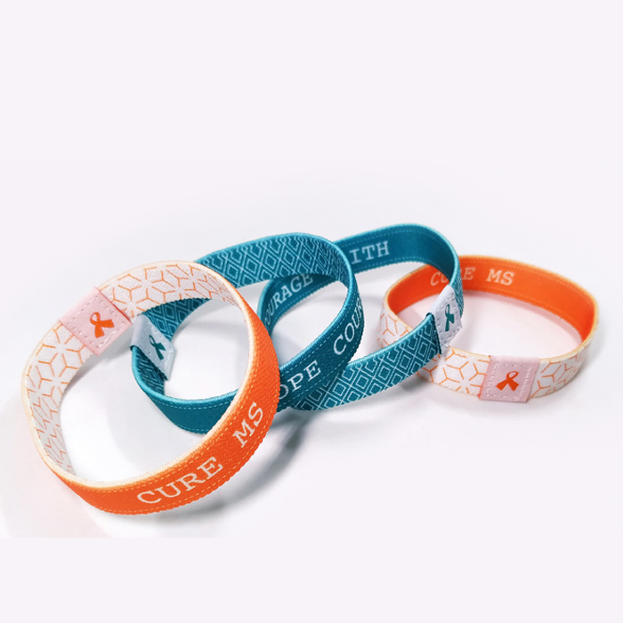 Sublimation custom printed elastic fabric wristband