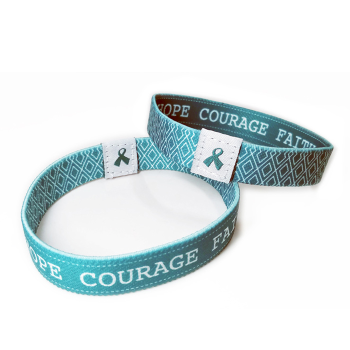 Sublimation custom printed elastic fabric wristband
