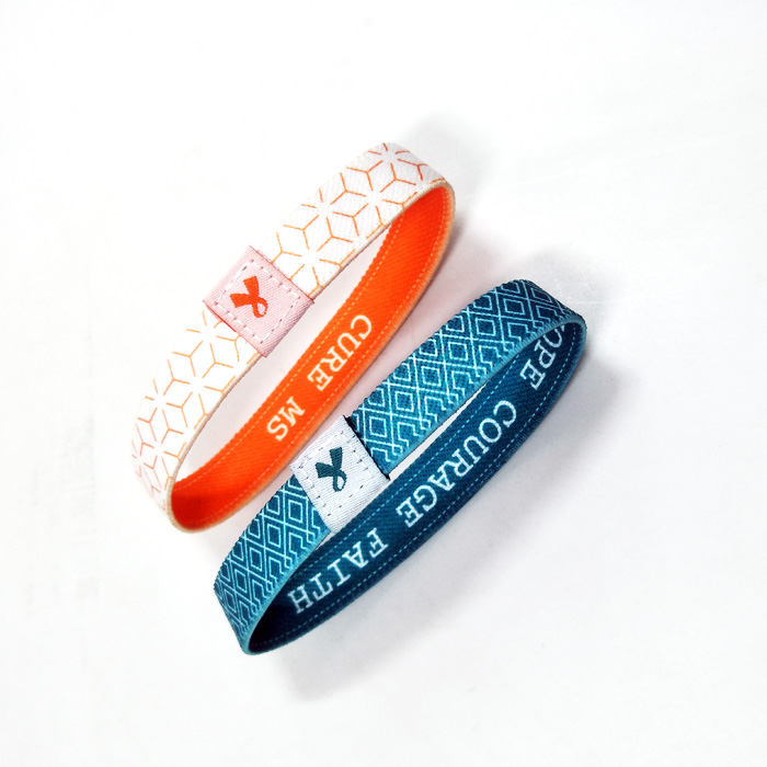 Sublimation custom printed elastic fabric wristband