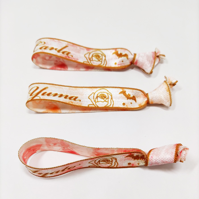 Sublimation cute hair hands multi colors elastic bow hair ties